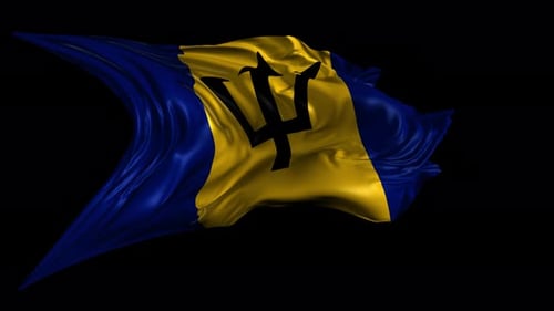Realistic Waving Flag of Barbados Animation
