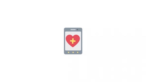 Flat Design Health App Mobile Animation