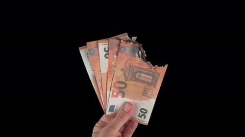 Burn Banknotes Green Screen Euro