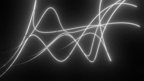 Abstract Glowing White Lines Dynamic Motion Background