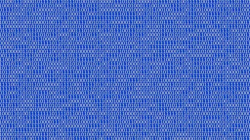 Binärcodemuster in Blautönen für digitales Design