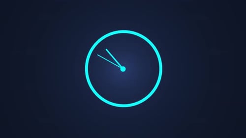 Minimal Glowing Digital Clock Loader Animation