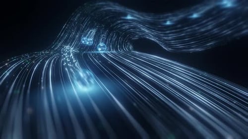 High Speed Fiber Optic Data Flow Abstract Technology Background