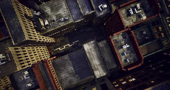 Urban Rooftops at Night Illuminating the Cityscape with Distant Lights ...