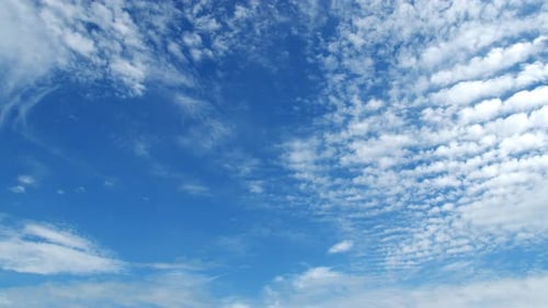 Blue sky white clouds, landscape white clouds 4K time lapse.