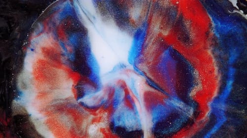 Colorful Abstract Texture of Liquid Marble Liquid Art