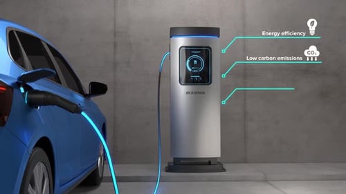 Modern Electric Vehicle Charging Station