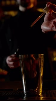 Dropper Over Cocktail Glass at Bar, Food Stock Footage ft. bartender ...