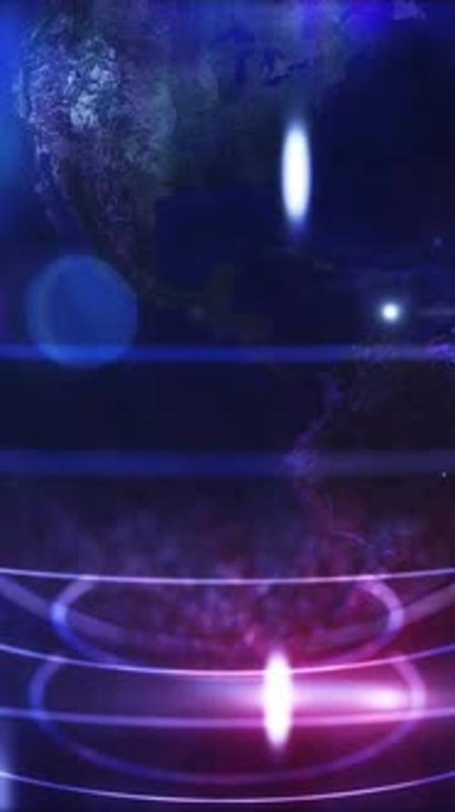 Futuristic Digital Earth Abstract Background with Glowing Lights