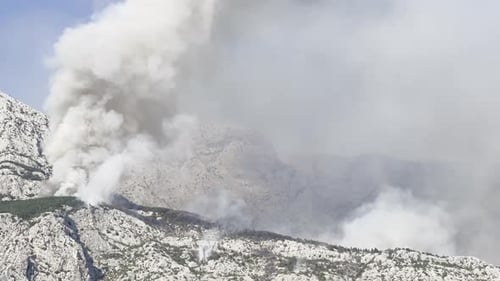 bushfires in the mountains and on the coast