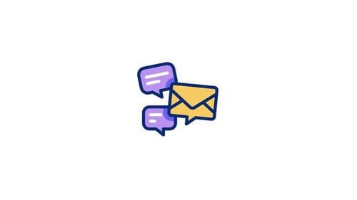 Animated Email and Chat Communication Icons