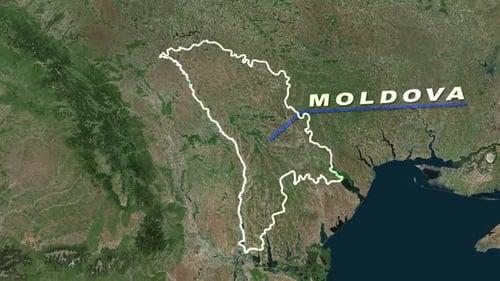 Moldova Map Animation