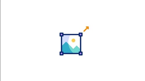 Flat Design Image Resizing Icon Animation