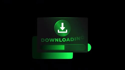 Modern Glowing Download Progress Bar UI Element