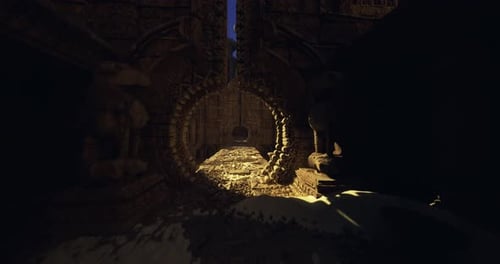 Bright Glow Exposes Concealed Treasures Behind Ancient Stone Walls
