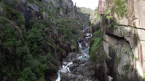 Beautiful Nature Landscape from National Park of Gerês in Portugal Aerial View 03