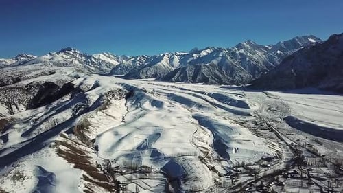Snow capped mountains