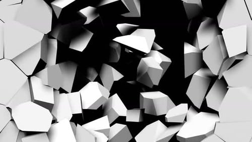 Geometric Wall Shatter Reveal