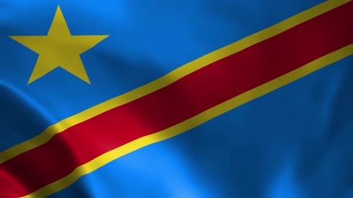 Waving Flag of Democratic Republic of Congo