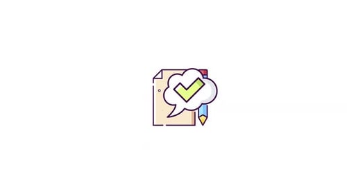 Animated Document Editing and Approval Icon