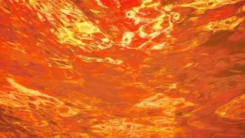 Golden Orange Fluid Light Reflections Abstract Loopable Background