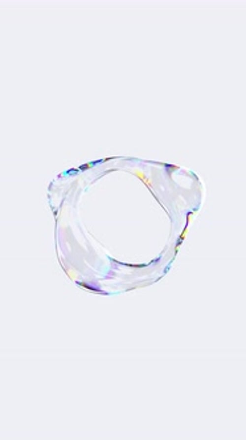 Fluid Iridescent Bubble Ring Abstract Animation