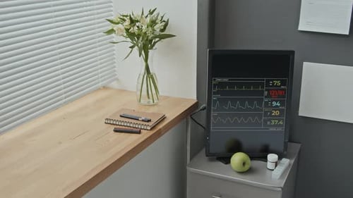 Patient,monitor at Hospital Ward