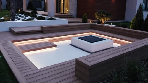 Modern Outdoor Fire Pit Complete with Elegant Landscaping Enhances Your Backyard Vibe and Comfort