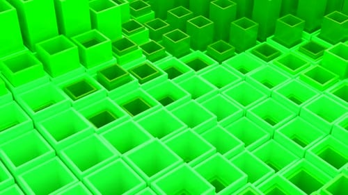 Les piliers carrés se déplacent à l'intérieur des colonnes par vagues. Colonnes montantes et descendantes en vagues géométriques