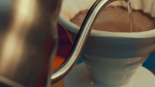 Pour Over Coffee Preparation at Home
