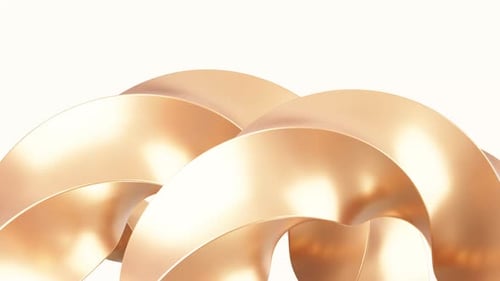 Modern Golden Abstract Liquid Flowing Background Loop