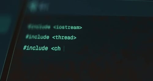 Código de programação em uma tela de computador