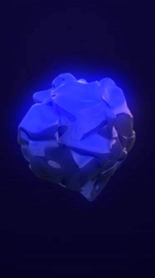 Abstract Fluid Blue Sphere Seamless Loop Background