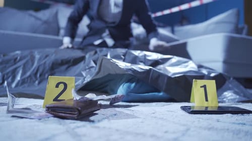 Crime Scene Investigation Body on Floor