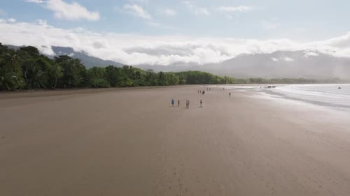 Aerial Views of Beautiful Punta Uvita in Marino Ballena National Park