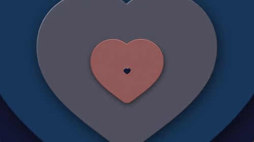 Loop Optical Illusion Heart Background Moving Hypnotic Heart Pattern in Fast Motion Psychedelic