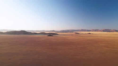 Aerial view of Namib desert landscape, Namibia.