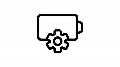 battery status line icon animation