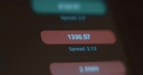 Modern Digital Display of Fluctuating Financial Data