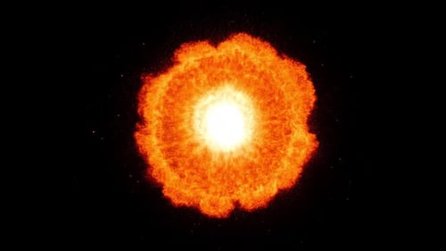 Fiery Orange Energy Burst Explosion Transition