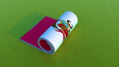 Peru Flag Unrolling 3D Animation Reveal