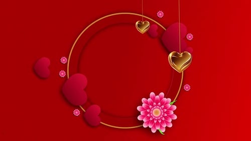 Animationshintergrund in Herzform zum Valentinstag