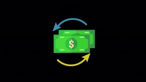 Corporate Finance Money Exchange Flat Design Animation
