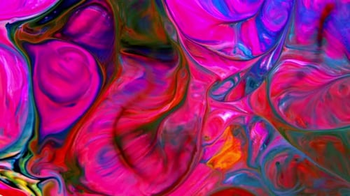 Vibrant Abstract Colors Mixing and Flowing