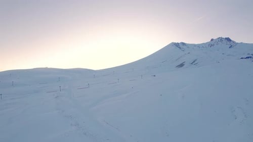 Winter Snow Covered Mountain Landscape