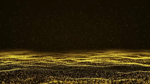 Abstract Golden Particle Wave Dynamic Motion Background