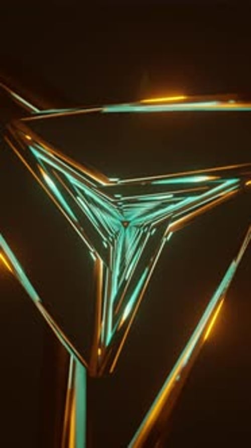 Vídeo vertical Un fondo VJ futurista y dinámico con fascinantes destellos de neón y rotación