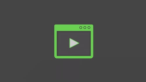 Modern Browser Window Video Player Icon Animation