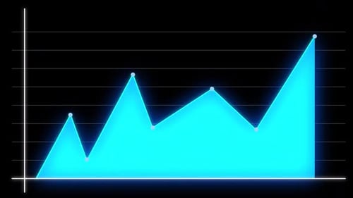 Financial Business Charts Graphs And Diagrams On Alpha Channel