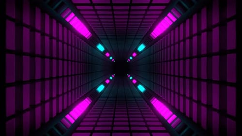 Pink And Cyan Abstract Energy Tunnel Background Vj Loop In 4K